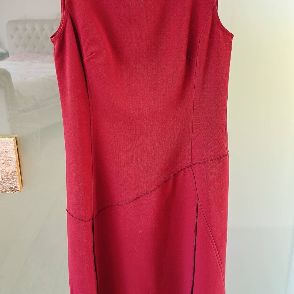 Banana Republic Asymmetrical Burgundy Dress